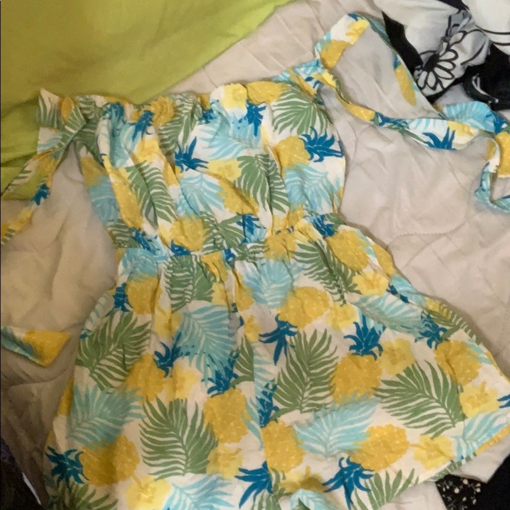 Multicolor floral print romper